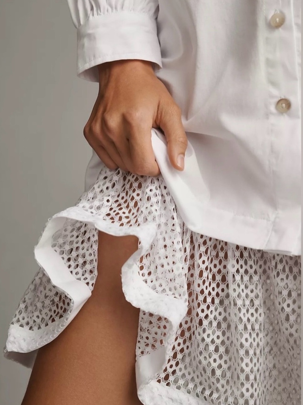 Anthropologie White Dress - Picture 4 of 8